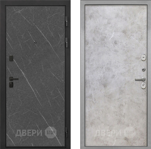 Входная металлическая Дверь Интекрон (INTECRON) Профит Black Гранит Лава Оникс Гладкая Мрамор светлый в Краснознаменске
