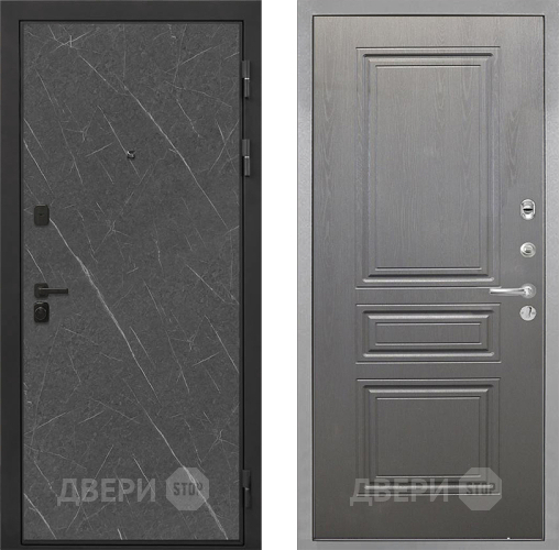 Входная металлическая Дверь Интекрон (INTECRON) Профит Black Гранит Лава Оникс ФЛ-243 Графит вуд дуб в Краснознаменске