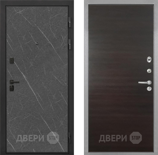 Входная металлическая Дверь Интекрон (INTECRON) Профит Black Гранит Лава Оникс Гладкая Эковенге поперечный в Краснознаменске