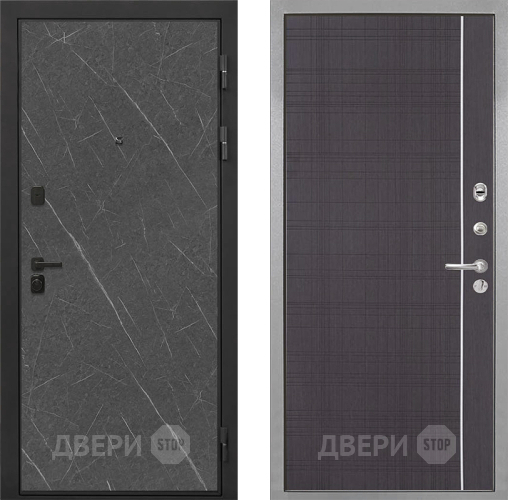 Входная металлическая Дверь Интекрон (INTECRON) Профит Black Гранит Лава Оникс В-07 с молдингом Венге в Краснознаменске