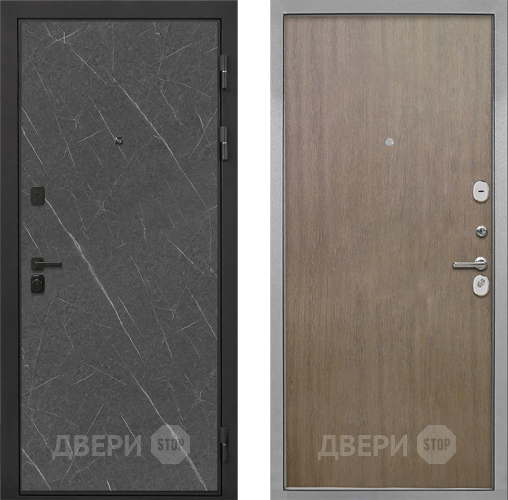 Входная металлическая Дверь Интекрон (INTECRON) Профит Black Гранит Лава Оникс Гладкая шпон Венге коричневый в Краснознаменске