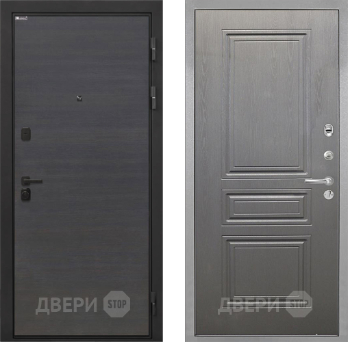 Входная металлическая Дверь Интекрон (INTECRON) Профит Black Эковенге ФЛ-243 Графит вуд дуб в Краснознаменске