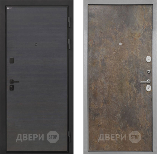 Входная металлическая Дверь Интекрон (INTECRON) Профит Black Эковенге Гладкая Гранж в Краснознаменске