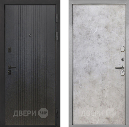Входная металлическая Дверь Интекрон (INTECRON) Профит Black ФЛ-295 Гладкая Мрамор светлый в Краснознаменске
