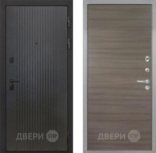 Входная металлическая Дверь Интекрон (INTECRON) Профит Black ФЛ-295 Гладкая Дуб тоскано поперечный в Краснознаменске