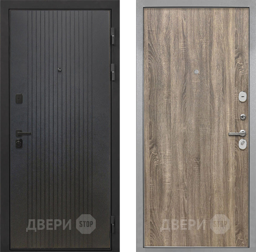 Входная металлическая Дверь Интекрон (INTECRON) Профит Black ФЛ-295 Гладкая Дуб турин в Краснознаменске