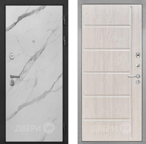 Входная металлическая Дверь Интекрон (INTECRON) Гектор Мрамор Арктик ФЛ-102 Сосна белая в Краснознаменске