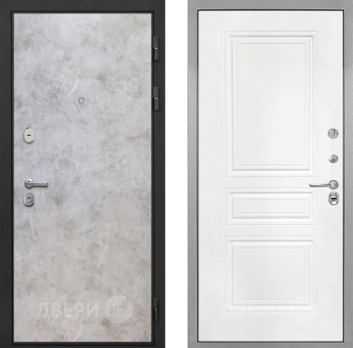 Входная металлическая Дверь Интекрон (INTECRON) Гектор Мрамор Светлый ФЛ-243 Белый матовый в Краснознаменске