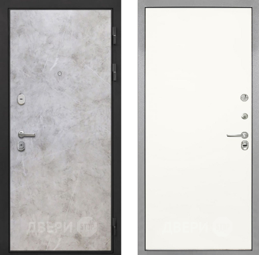 Входная металлическая Дверь Интекрон (INTECRON) Гектор Мрамор Светлый Гладкая Слоновая кость в Краснознаменске