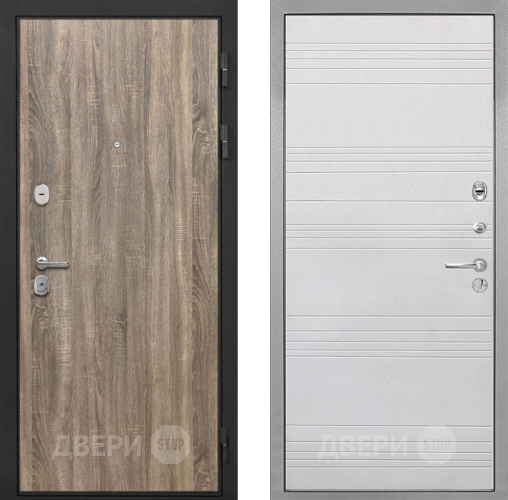 Входная металлическая Дверь Интекрон (INTECRON) Гектор Дуб Турин ФЛ-316 Белый ясень в Краснознаменске