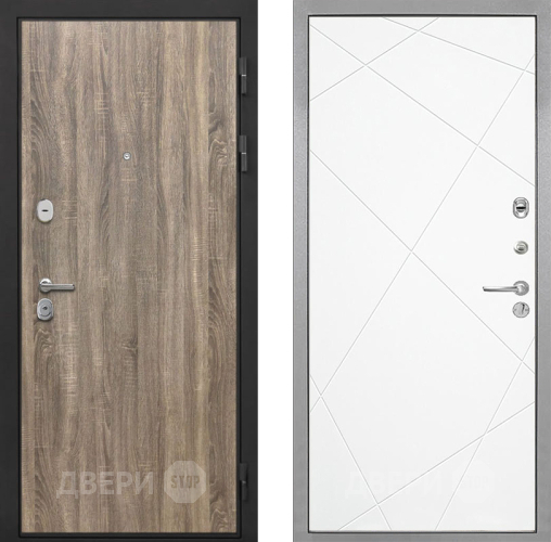 Входная металлическая Дверь Интекрон (INTECRON) Гектор Дуб Турин Лучи-М Софт милк в Краснознаменске