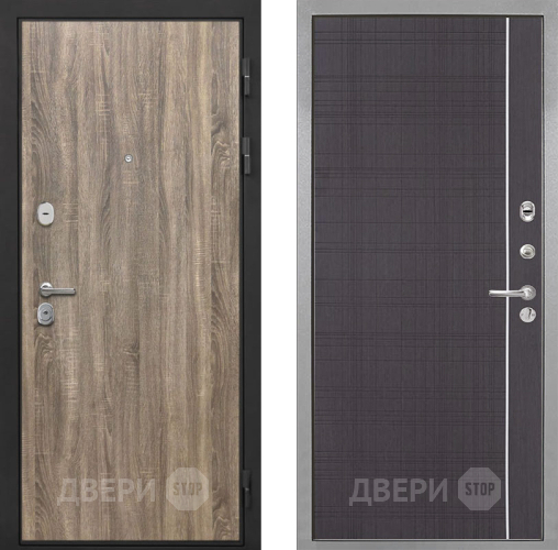 Входная металлическая Дверь Интекрон (INTECRON) Гектор Дуб Турин В-07 с молдингом Венге в Краснознаменске