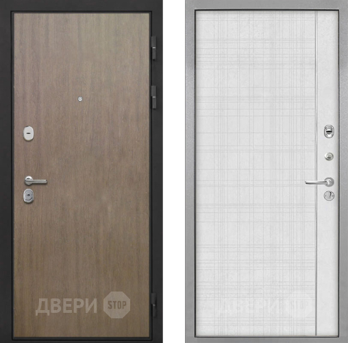 Входная металлическая Дверь Интекрон (INTECRON) Гектор Венге Коричневый В-07 с молдингом Лофт белый в Краснознаменске