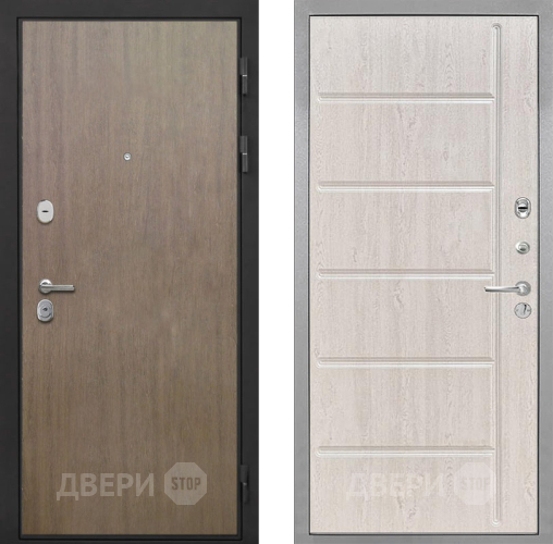 Входная металлическая Дверь Интекрон (INTECRON) Гектор Венге Коричневый ФЛ-102 Сосна белая в Краснознаменске