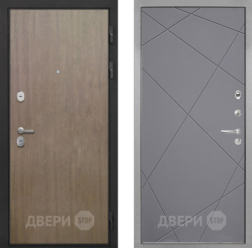Входная металлическая Дверь Интекрон (INTECRON) Гектор Венге Коричневый Лучи-М Графит софт в Краснознаменске