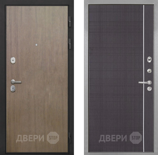Входная металлическая Дверь Интекрон (INTECRON) Гектор Венге Коричневый В-07 с молдингом Венге в Краснознаменске