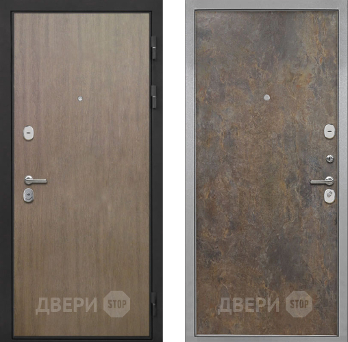 Входная металлическая Дверь Интекрон (INTECRON) Гектор Венге Коричневый Гладкая Гранж в Краснознаменске
