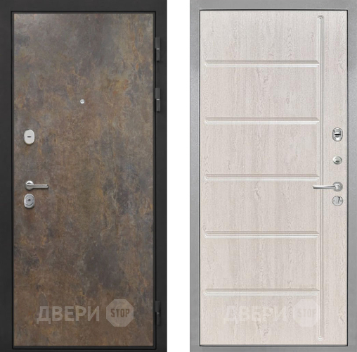 Входная металлическая Дверь Интекрон (INTECRON) Гектор Гранж ФЛ-102 Сосна белая в Краснознаменске