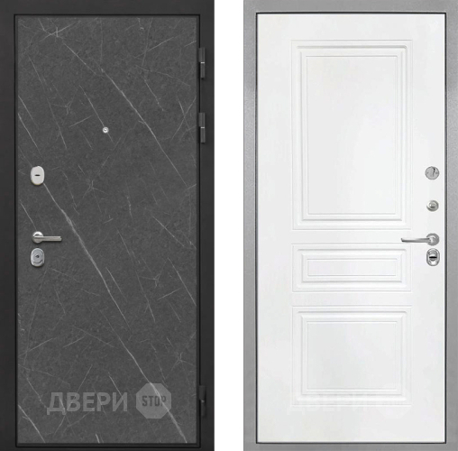Входная металлическая Дверь Интекрон (INTECRON) Гектор Гранит Лава Оникс ФЛ-243 Белый матовый в Краснознаменске