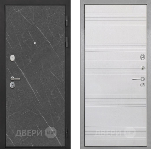 Входная металлическая Дверь Интекрон (INTECRON) Гектор Гранит Лава Оникс ФЛ-316 Белый ясень в Краснознаменске