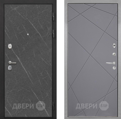 Входная металлическая Дверь Интекрон (INTECRON) Гектор Гранит Лава Оникс Лучи-М Графит софт в Краснознаменске