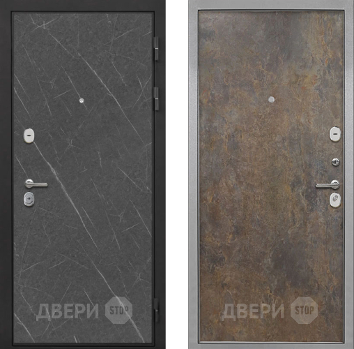 Входная металлическая Дверь Интекрон (INTECRON) Гектор Гранит Лава Оникс Гладкая Гранж в Краснознаменске