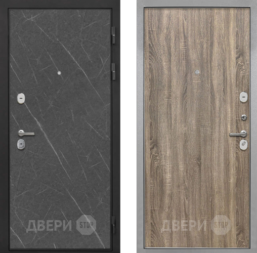 Входная металлическая Дверь Интекрон (INTECRON) Гектор Гранит Лава Оникс Гладкая Дуб турин в Краснознаменске