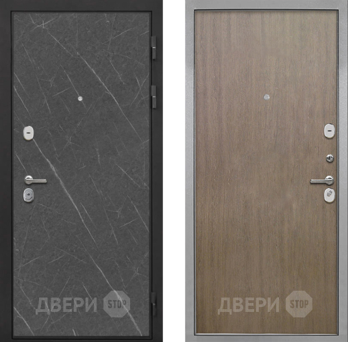 Входная металлическая Дверь Интекрон (INTECRON) Гектор Гранит Лава Оникс Гладкая шпон Венге коричневый в Краснознаменске