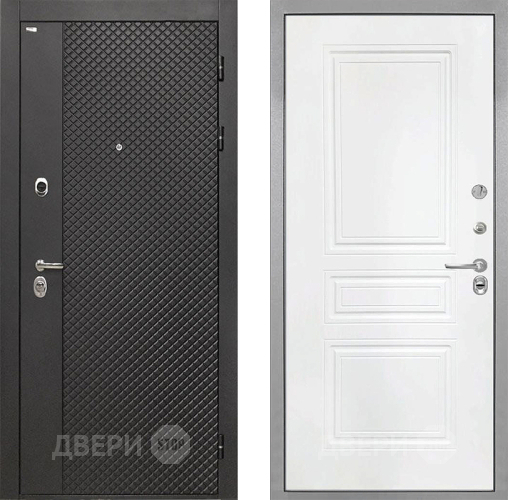 Входная металлическая Дверь Интекрон (INTECRON) Олимпия Black 4К ФЛ-243 Белый матовый в Краснознаменске