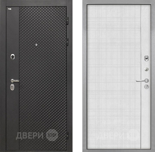 Входная металлическая Дверь Интекрон (INTECRON) Олимпия Black 4К В-07 с молдингом Лофт белый в Краснознаменске