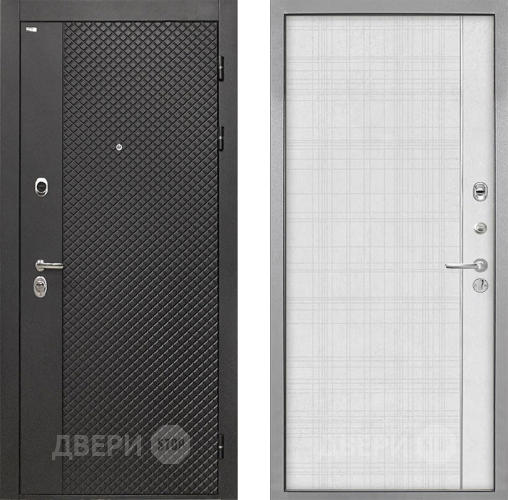 Дверь Интекрон (INTECRON) Олимпия Black 4К В-07 с молдингом Лофт белый в Краснознаменске