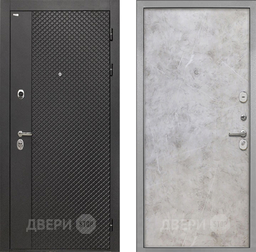Входная металлическая Дверь Интекрон (INTECRON) Олимпия Black 4К Гладкая Мрамор светлый в Краснознаменске