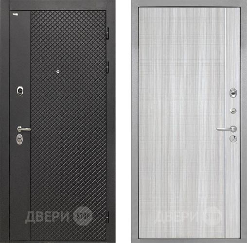 Входная металлическая Дверь Интекрон (INTECRON) Олимпия Black 4К В-07 с молдингом Сандал белый в Краснознаменске
