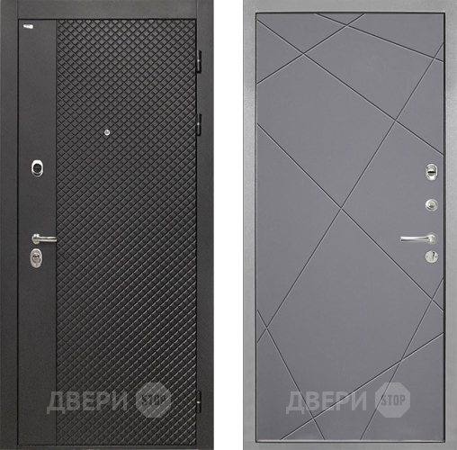 Входная металлическая Дверь Интекрон (INTECRON) Олимпия Black 4К Лучи-М Графит софт в Краснознаменске