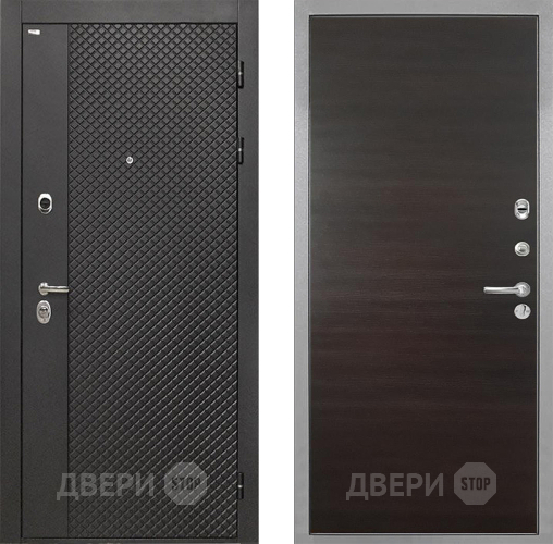 Входная металлическая Дверь Интекрон (INTECRON) Олимпия Black 4К Гладкая Эковенге поперечный в Краснознаменске
