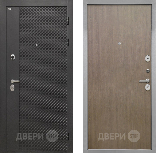Входная металлическая Дверь Интекрон (INTECRON) Олимпия Black 4К Гладкая шпон Венге коричневый в Краснознаменске