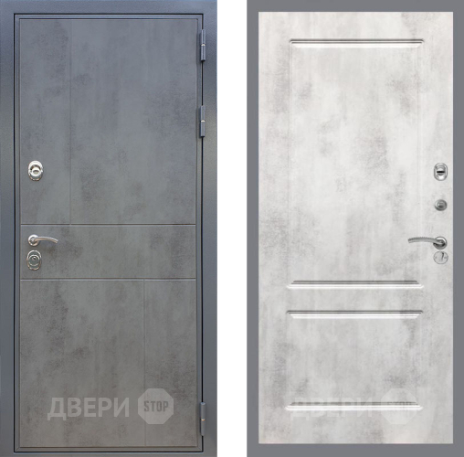 Входная металлическая Дверь Рекс (REX) ФЛ-290 FL-117 Бетон светлый в Краснознаменске