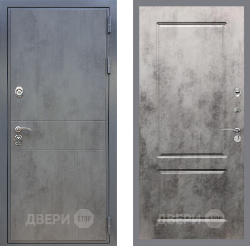 Входная металлическая Дверь Рекс (REX) ФЛ-290 FL-117 Бетон темный в Краснознаменске