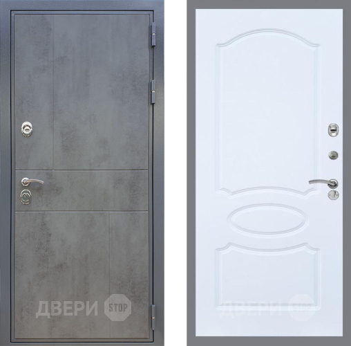 Входная металлическая Дверь Рекс (REX) ФЛ-290 FL-128 Силк Сноу в Краснознаменске