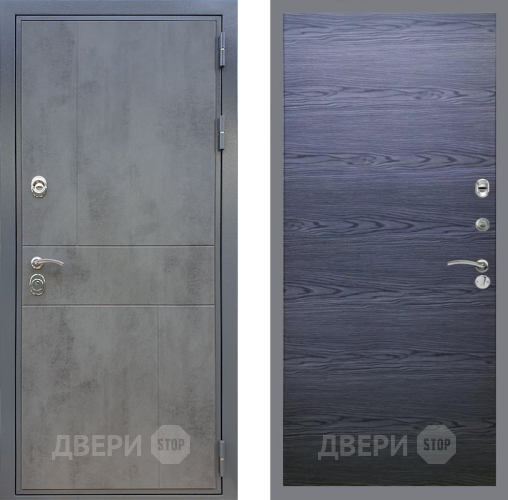 Входная металлическая Дверь Рекс (REX) ФЛ-290 GL Дуб тангенальный черный в Краснознаменске