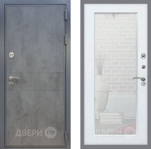 Дверь Рекс (REX) ФЛ-290 Зеркало Пастораль Белый ясень в Краснознаменске