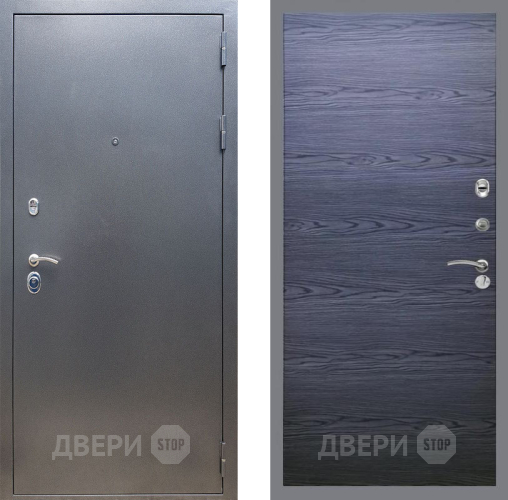 Входная металлическая Дверь Рекс (REX) 11 GL Дуб тангенальный черный в Краснознаменске