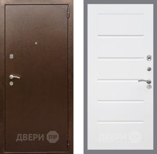 Дверь Рекс (REX) 1А Медный Антик Сити Белый ясень в Краснознаменске
