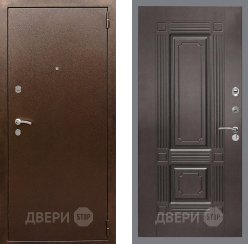 Входная металлическая Дверь Рекс (REX) 1А Медный Антик FL-2 Венге в Краснознаменске