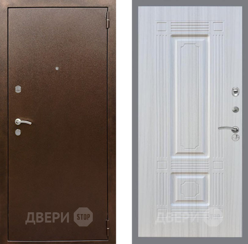 Входная металлическая Дверь Рекс (REX) 1А Медный Антик FL-2 Сандал белый в Краснознаменске