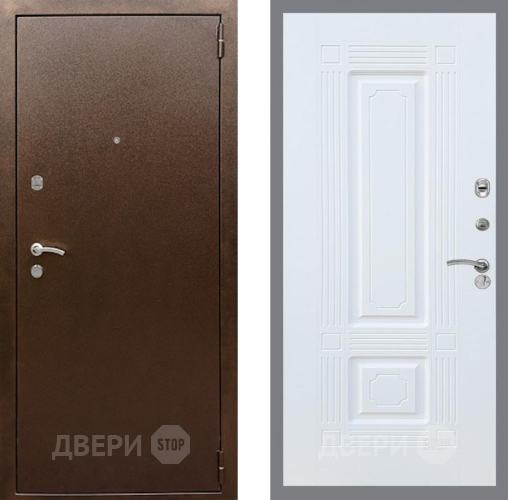Дверь Рекс (REX) 1А Медный Антик FL-2 Силк Сноу в Краснознаменске