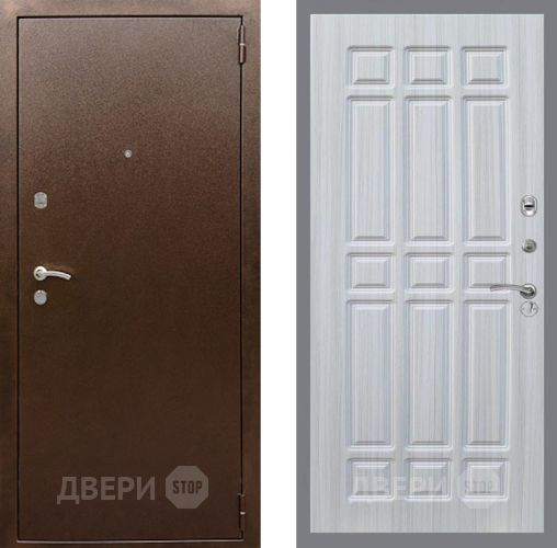 Входная металлическая Дверь Рекс (REX) 1А Медный Антик FL-33 Сандал белый в Краснознаменске
