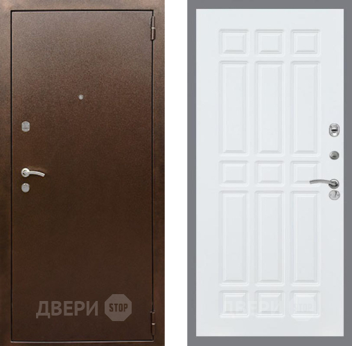 Дверь Рекс (REX) 1А Медный Антик FL-33 Силк Сноу в Краснознаменске