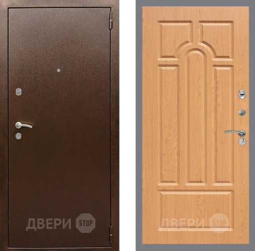 Входная металлическая Дверь Рекс (REX) 1А Медный Антик FL-58 Дуб в Краснознаменске