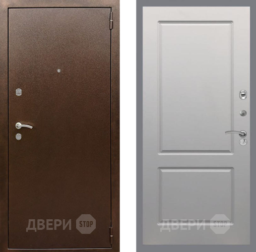 Входная металлическая Дверь Рекс (REX) 1А Медный Антик FL-117 Грей софт в Краснознаменске